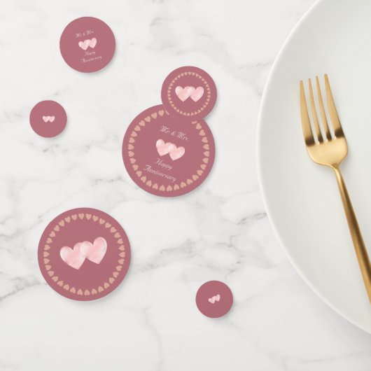 ツー ハーツ ハッピーアニバーサリー ローズゴールド コンフェッティ (グループ)