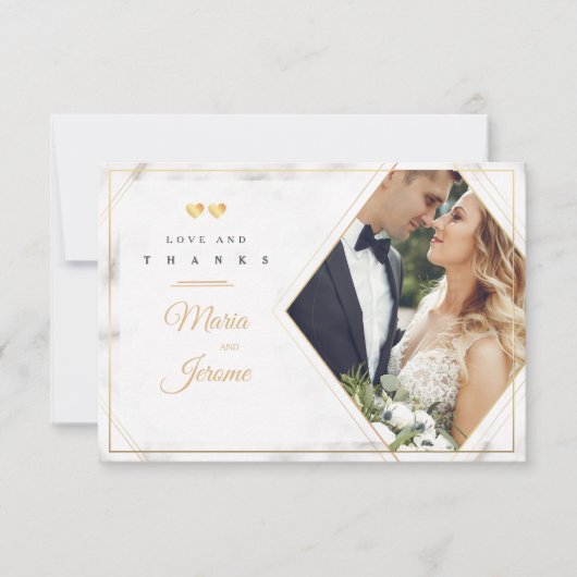 ツー ハーツ フォト サンクス カード (正面)