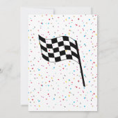 ツー・ファスト・ツーキュリアス・ブルー・スポーツカ―・セカンド・バースデー 招待状 (裏面)