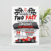 ツー・ファスト・バースデー・インビテーション　ツー・ファスト・トゥ・キュリアス・セカンド 招待状 (スタンド正面)