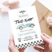 ツー ファスト レース カー ヴィンテージ 2歳の誕生日 招待状