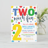 ツー・マッチ・ファン バースデー インビテーション 2歳の誕生日 (スタンド正面)