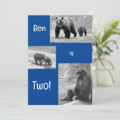 ツー・リフィック・ズー・バースデー・パーティー招待状 招待状 (スタンド正面)