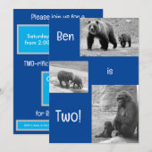 ツー・リフィック・ズー・バースデー・パーティー招待状 招待状 (正面/裏面)