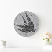 ツ日本のバメが飛ぶ ラージ壁時計 (ホーム)