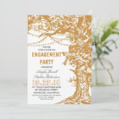 ツ素朴リー&ストリングライト婚約パーティ 招待状 (スタンド正面)