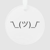 ¯ \ _(ツ) _/¯ Smugshrugの固体黒 オーナメント (裏面)