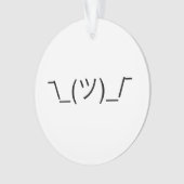 ¯ \ _(ツ) _/¯ Smugshrugの固体黒 オーナメント (正面)