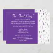 テおもしろいィートタル/ティーの合計カスタムパーティー 招待状 (正面/裏面)