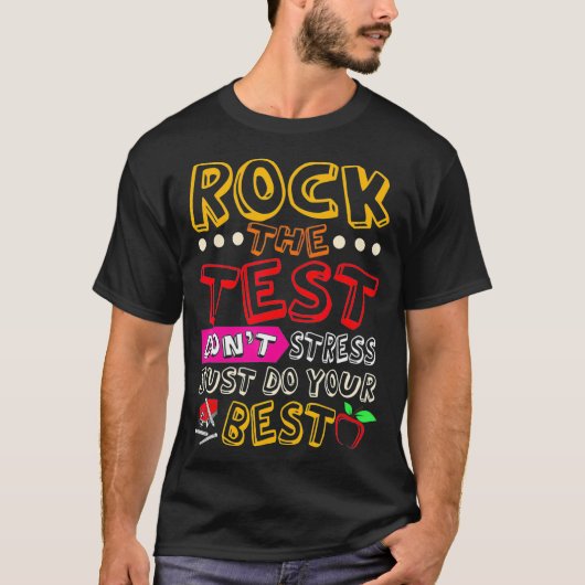 テおもしろいスト先生Rock The Test Exam T Tシャツ (正面)