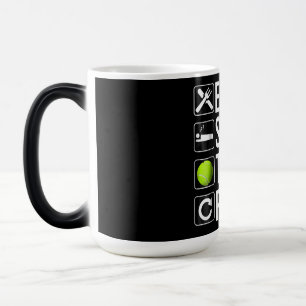 テおもしろいニス選手の贈食べ与-スリープテニス モーフィングマグカップ