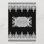 テアドロップレース、白黒-ディナーメニュー メニュー (裏面)