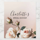 テアビージュ オイル ローズ ブライダルシャワー ワインラベル (シングルラベル)