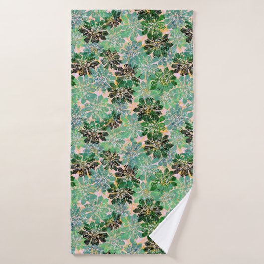 テアピンクバイナルーズデザイン バスタオル (バスタオル)