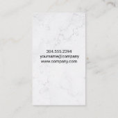 テアポカラフルット |白大理石 |グリーンリーフ 名刺 (裏面)