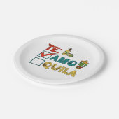 テアモテキラチンコデマヨおもしろい ペーパープレート (アングル)