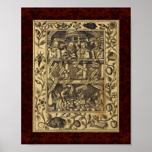 テアラム化学品： 1652錬金術イラストレーション ポスター (正面)