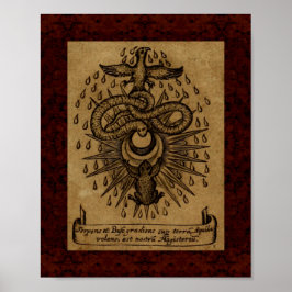 テアラム化学品： 1652錬金術イラストレーション ポスター