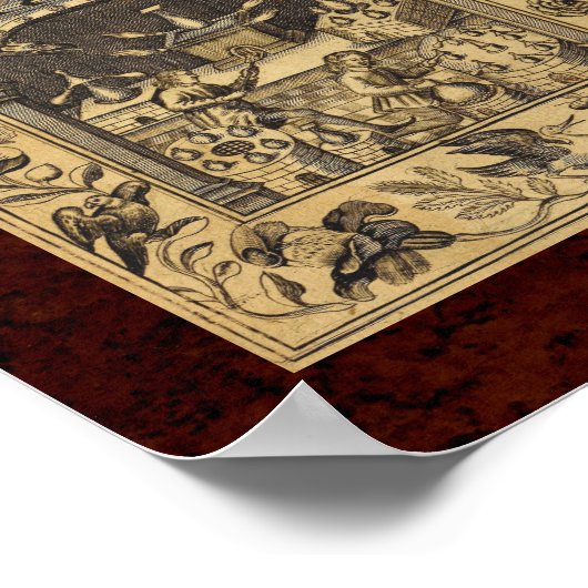 テアラム化学品: 1652錬金術イラストレーション ポスター (角)