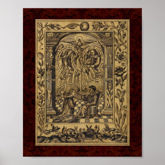 テアラム化学品： 1652錬金術イラストレーション ポスター (正面)