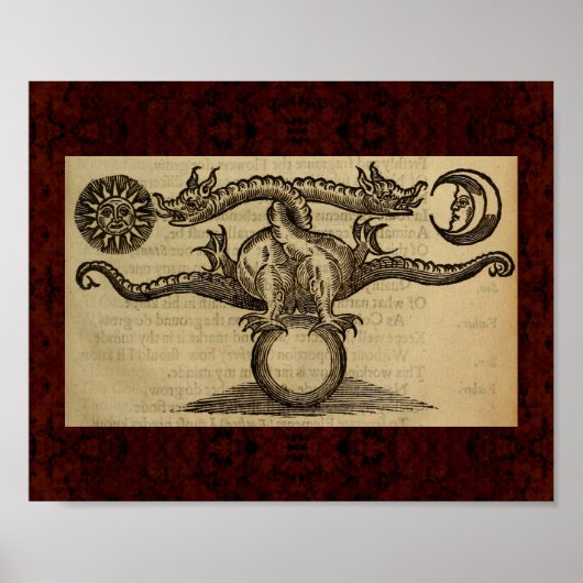 テアラム化学品： 1652錬金術イラストレーション ポスター (正面)