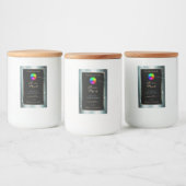 テアリッシュメタルグリッターフレーム製品ラベルとロゴ フードラベル (ボトル)