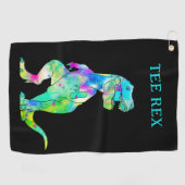 ティおもしろいレックスパパジョーク ゴルフタオル (横)