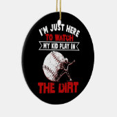 ティおもしろいーボールママ野球ゲーム セラミックオーナメント (右)