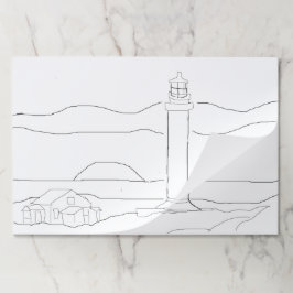 ティアアウェイパッド – ライトハウスシーンからカラー ペーパーパッド