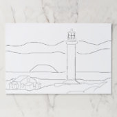 ティアアウェイパッド – ライトハウスシーンからカラー ペーパーパッド (正面)