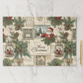 ティアウェイクリスマス花模様紙ランチョンマット ペーパーパッド (インサイチュ)