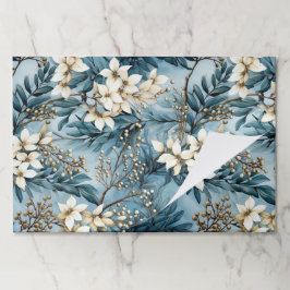 ティアウェイクリスマス花模様紙ランチョンマット ペーパーパッド