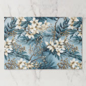 ティアウェイクリスマス花模様紙ランチョンマット ペーパーパッド (正面)