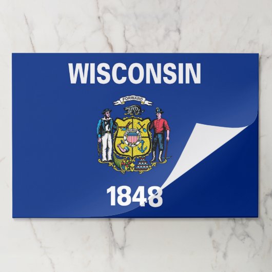 ティアウェイ紙パッドとウィスコンシン州旗 ペーパーパッド (折り畳み)