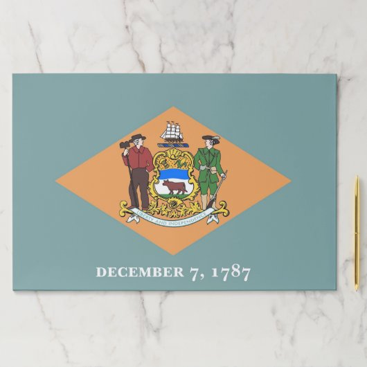 ティアウェイ紙パッドとデラウェア州旗(米国) ペーパーパッド (インサイチュ)