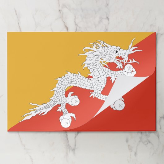 ティアウェイ紙パッドとブータン国旗 ペーパーパッド (折り畳み)