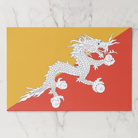 ティアウェイ紙パッドとブータン国旗 ペーパーパッド (正面)