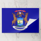 ティアウェイ紙パッドとミシガン州旗（米国） ペーパーパッド (折り畳み)