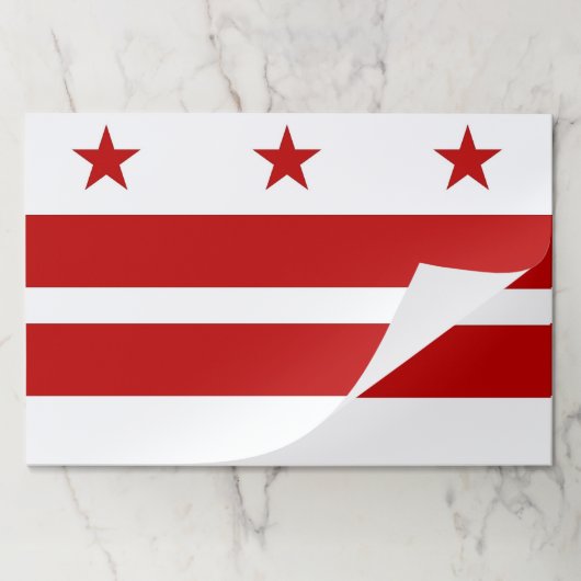 ティアウェイ紙パッドとワシントンDC州旗 ペーパーパッド (折り畳み)