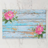 ティアウェイ紙配置パッド、素朴なブルーとピンク ペーパーパッド (正面)