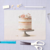 ティアエレガント赤面フローラ結婚ズケーキベーカリー 薄葉紙 (クラフト)