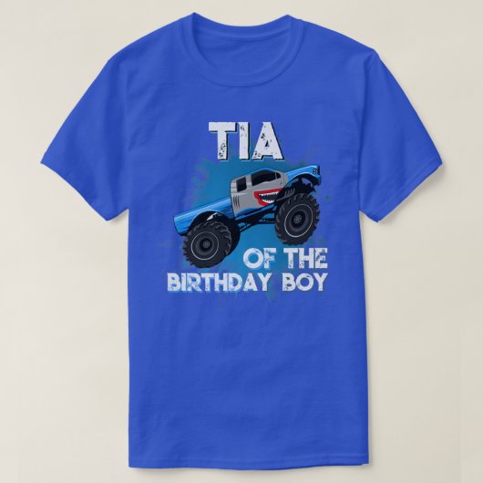 ティアオブザ誕生日ボーイモンスタートラック誕生日パー Tシャツ (デザイン正面)