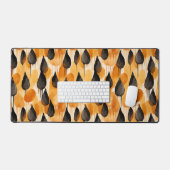 ティアドロップウォータカラーパターン、秋パレット デスクマット (キーボード&マウス)