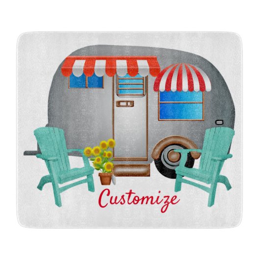 ティアドロップキャラバンキャンパーサンダー_コーブ カッティングボード (正面)