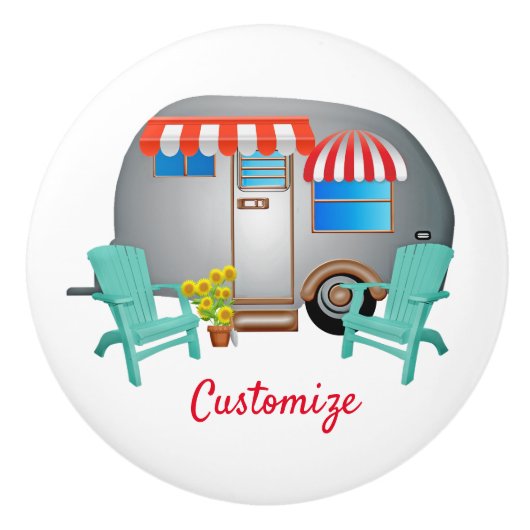 ティアドロップキャラバンキャンパーサンダー_コーブ  セラミックノブ (正面)