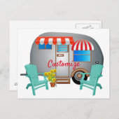 ティアドロップキャラバンキャンパーサンダー_コーブ ポストカード (正面/裏面)