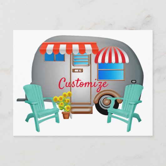 ティアドロップキャラバンキャンパーサンダー_コーブ ポストカード (正面)