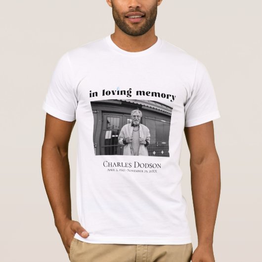 ティアドロップクラウド葬儀フォトメモリアル Tシャツ (正面)