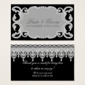 ティアドロップレース、黒と白のお気に入りギフトラベル (正面&裏面)