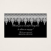 ティアドロップレース、黒と白のお気に入りギフトラベル (裏面)